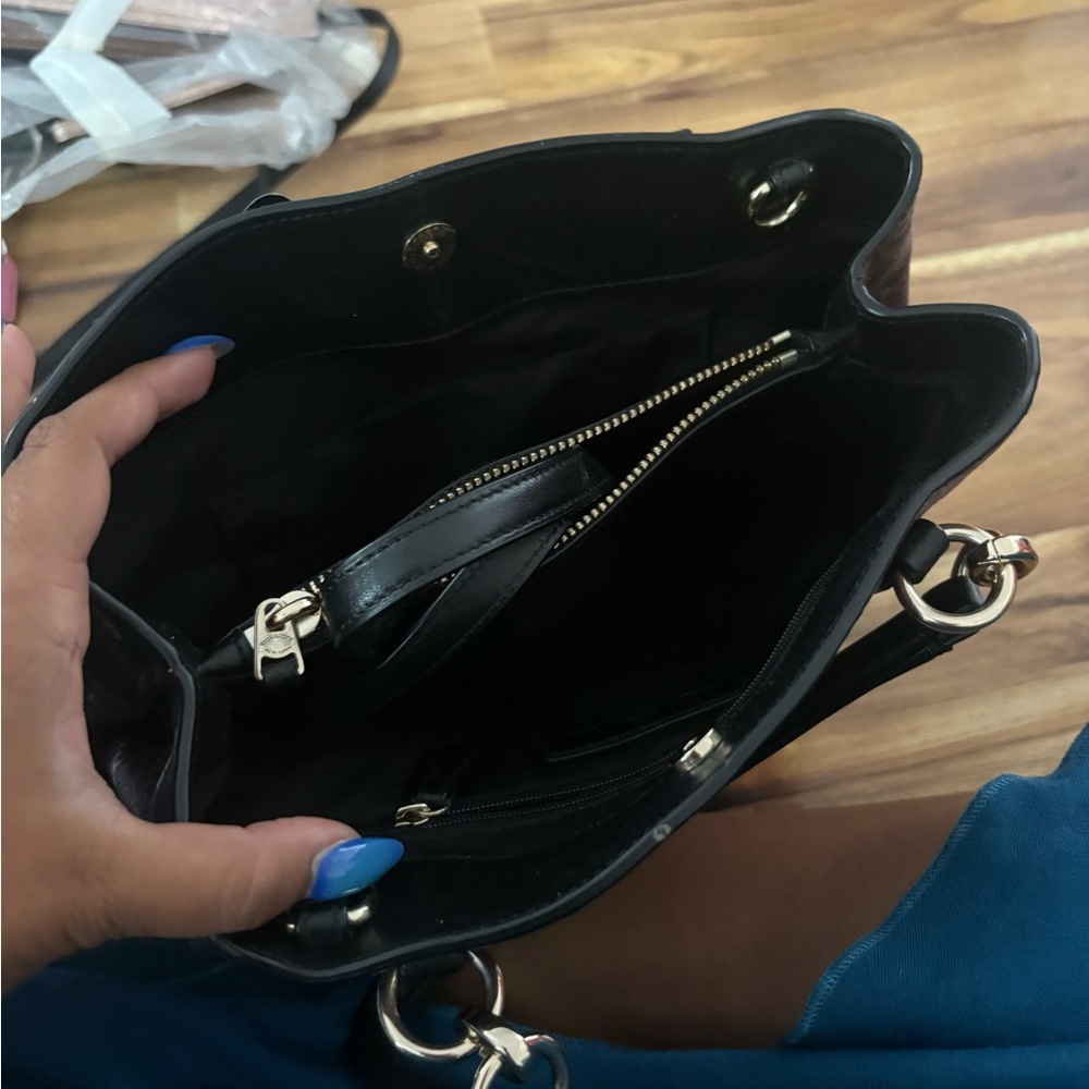 Coach Purple and Black Satchel Bag - Picture 3 of 3